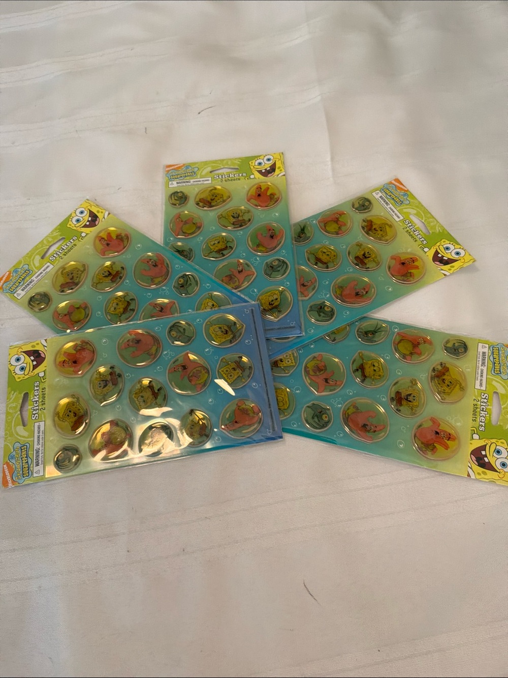 SpongeBob SquarePants Puffy Sticker Sheets - Set of 5 2 sheets each seal d
